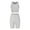 Gray, variant on Bovxnpu Women Athletic Outfits, 2 Piece Workout Sets, Women's Piece Outfits Rib Knit Round Neck Sleeveless Crop Tank Top And High Waist Biker Shorts Set XXL