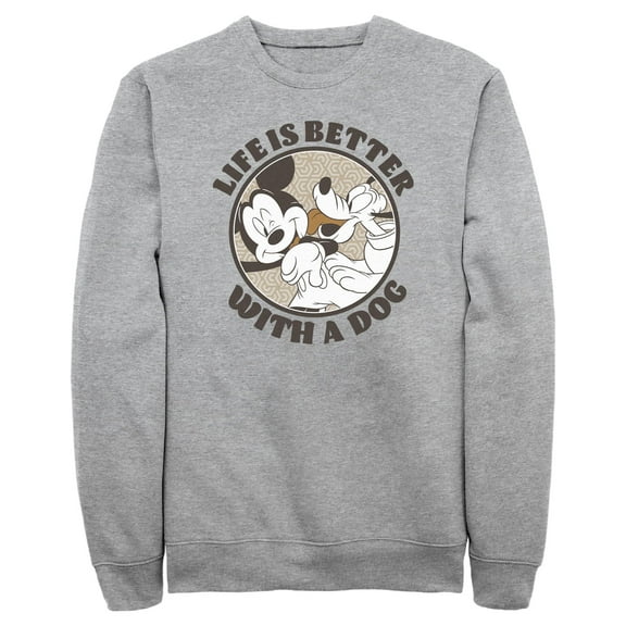 Men's Mickey & Friends Life is Better with a Dog Sweatshirt