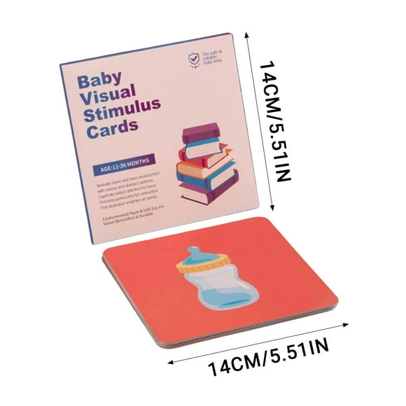 EGNMCR Early Education Visual Card 0-3 Months Baby Tracking Card Early Education Cards Early Education Visual Cards