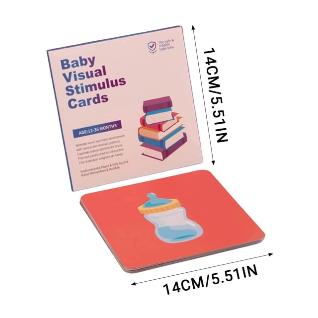 Early Education Visual Tracking Card for Baby 0-3 Months, Infant Stimulation Cards