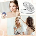 thumbnail image 6 of 8 Pcs Small Compact Mirror Folding Pocket Makeup Mirror Round Hand Held Mirror Cosmetic Magnifying Compact Mirror Rhinestone Mirror with 1X/2X Magnification for Women Girls Travel(Lovely Colors), 6 of 6
