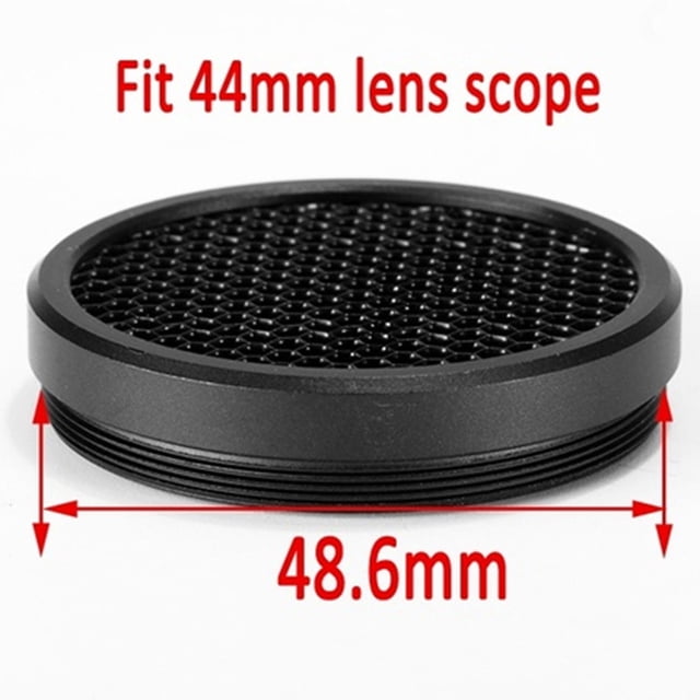 Rifle Scope Sunshade Protective Caps Honeycomb Mesh Scope Protector 44MM