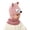 HH72-Pink, variant on Beanie Knit Hats Toddler Winter Hat Baby Warm Hat Fleece Lined Girls Boys Kids Cartoon Winter Hat Scarf Earflap Hood Skullss Caps