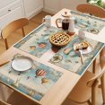 thumbnail image 5 of Nautical Boats Blue Placemats Set of 8 Coastal Ocean Vintage Hot Balloons Place Mats Indoor Wipeable Table Mats Washable Cloth Dining Table Placemats for Kitchen Holiday Party Home Decor 13x19 Inch, 5 of 9