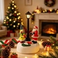 thumbnail image 4 of Light Up Christmas Mini Village Resin Figurine with Glowing Street Lamp - Holiday Desktop Ornament for Home and Office Decoration, Festive Photo Props & Christmas Gift, 4 of 6
