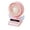 Pink, variant on Virelaxpo Piano Key Design USB Rechargeable Desktop Fan, 3 Speed Settings with Built-in LED Night Light, Portable Fan for Office Desk and Bedside