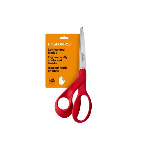 Fiskars 8" Fabric Scissors Left-handed, Red