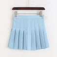 thumbnail image 3 of Women Girls High Waist Mini Skater Skirt Flared Casual Pleated Short Skirt,School Uniform Pleated Skater Tennis Skirt with Lining Shorts A-line Mini Skirt, 3 of 3