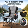 thumbnail image 5 of Alvantor Oversized Folding Camping Chair, Heavy Duty Outdoor Chair with Cup Holder Storage and Cooler Bag, 500 LBS, 5 of 7