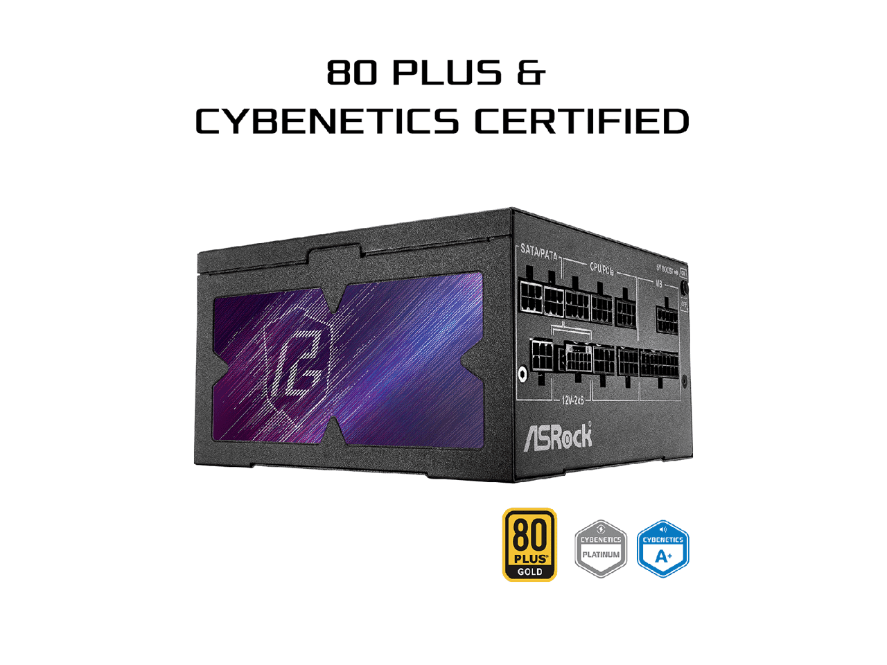 ASRock Phantom Gaming PG-850G 850W 80 PLUS GOLD & Cybenetics PLATINUM Full Modular Power Supply, ATX3.1 & PCIe5.1 Ready with Dual Color 12V-2x6 Cable, 10 Years Warranty