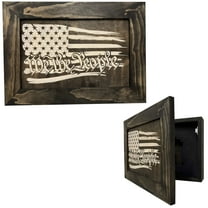 Bellewood Designs American Flag We the People Wall-Mounted Gun Safe, Black and White