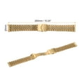 thumbnail image 2 of Uxcell Stainless Steel Mesh Watch Band 20mm Quick Release Universal Metal Watch Strap Double-Lock Deployment Clasp Replacement Bands for Men Women, Gold Tone, 2 of 7