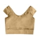 thumbnail image 5 of Sujetador deportivo largo acolchado para mujer - Top de entrenamiento de yoga con aberturas, camiseta sin mangas con tirantes para gimnasio, 5 of 5