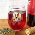 thumbnail image 4 of Welcome Spring Summer Rat Terrier Portrait Flower Blue Sky 15oz Stemless Wine Glass Mug Ratty Dog Lover Wine Glasses Cup - 12001, 4 of 5