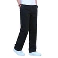thumbnail image 2 of BXSRUTA Men's Elastic Waist Pants With Pockets Comfort Fit Casual Full Length Solid Color Trousers, 2 of 6