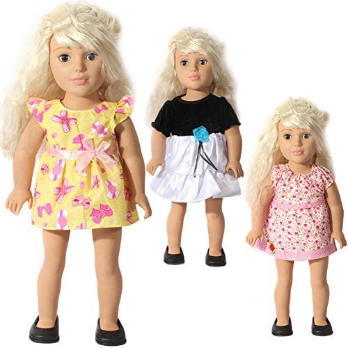 Ropa para munecas Se adapta a munecas American girl de 18 pulgadas Un total de tres vestidos Paquete de 3 Colors Of Rainbow 79625000 Bodega Aurrera en linea