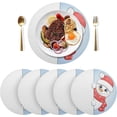 thumbnail image 3 of GZHJMY Christmas Snowman Round Placemats Set of 1, Non-Slip PVC Table Mats Washable Heat Resistant Place Mats for Kitchen Dining Table Christmas Home Decor, 15.4 Inch Table Mat, 3 of 7