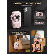 64MP 4K Digital Camera for Photography with Autofocus, 16X Zoom, Compact Design, Includes 32GB SD Card,Pink