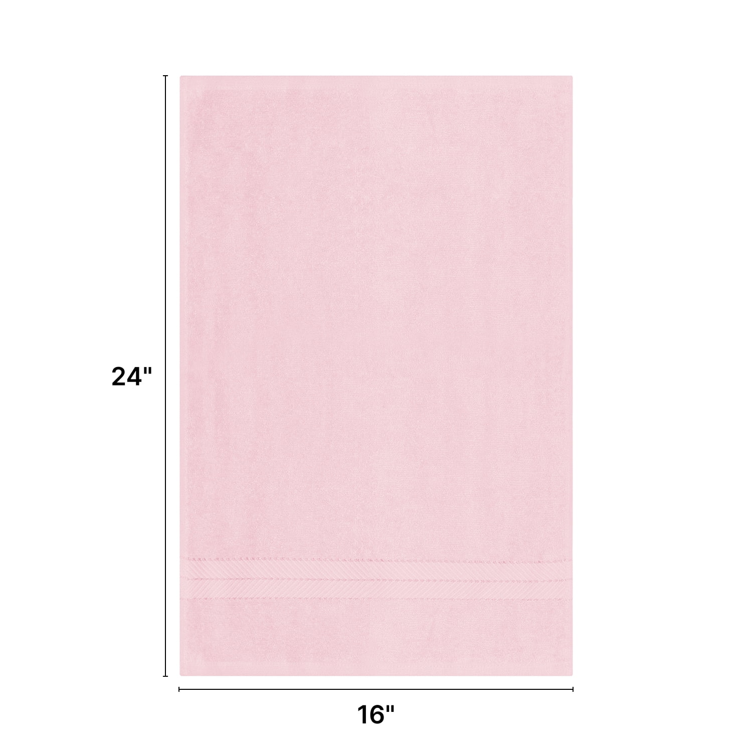 Casa Lino 6Pc Hand Towels for Gym & Spa (24" x 16") 100% Cotton, 400GSM, Ultra Soft & Absorbent (Blush)