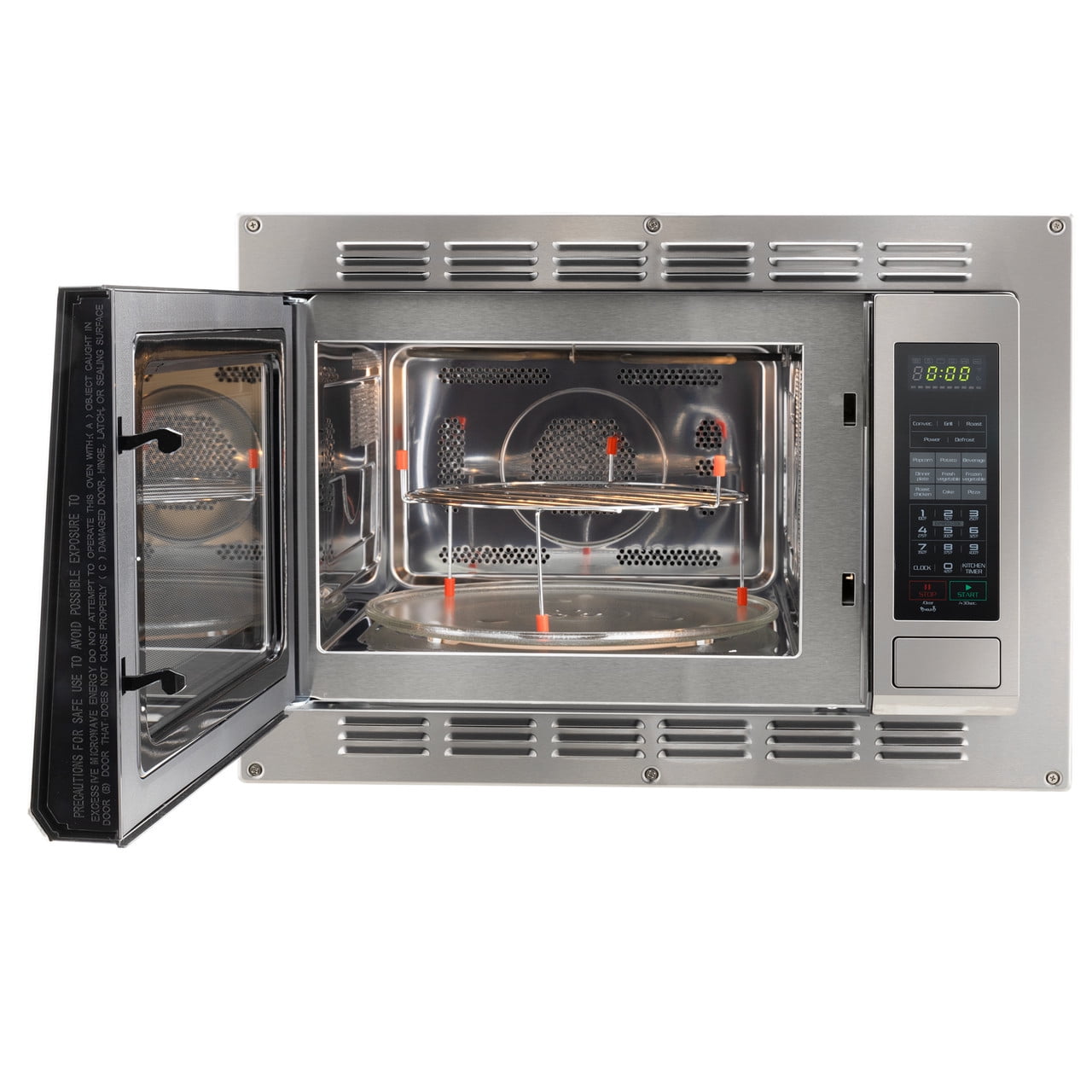RecPro RV Convection Microwave Stainless Steel 1.1 cu. ft. | 120V | Microwave | Appliances | Direct Replacement for High Pointe and Greystone