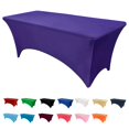 thumbnail image 1 of Mantel ajustable de licra de 6 pies, mantel de caballete elástico rectangular lavable para banquetes, bodas, fiestas, eventos festivos, 1 of 4