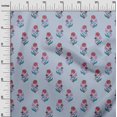 thumbnail image 2 of oneOone Viscose Jersey Fabric Leaves & Floral Block Printed Craft Fabric BTY 60 Inch Wide, 2 of 4