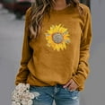 thumbnail image 2 of Ichuanyi Womens Fall Tops, Womens Casual Hoodies Jumper Tops Ladies Sunflower Print Sweatshirt Blouse Tee, 2 of 4