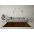 thumbnail image 3 of Ahgly Company Indoor Round Persian Yellow Traditional Area Rugs, 3' Round, 3 of 4