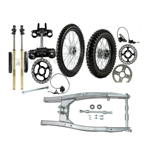 Front Forks End   Rear Swing Arm Kit   19" /16" Wheel 90/100-16 & 70/100-19 Tire and Rim Disc Brake Assembly for Dirt Pit Bike Motocross Upgrade Taotao SSR Apollo