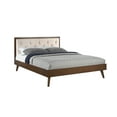 thumbnail image 5 of Linon Reid Mid Century Platform, Brown/Beige, Queen, 5 of 6