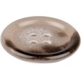 thumbnail image 2 of Mibo 6pcs Urea Coat Buttons with Rim - 4 Hole - 40L(25mm) - Brown Light Taupe Blend, 2 of 2