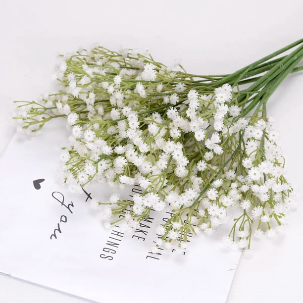 Artificial Pequeña Rosa Flores Silvestres Falsas Flores Al Aire Libre Ramo De Seda Floral Interior Exterior Maceta Colgante Hogar Cocina Oficina Boda Jardín Decoración 3 Piezas Blanco WD.WDQZL Ropa
