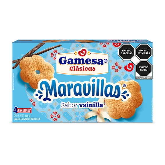 Galletas Gamesa Maravillas sabor vainilla 288 G