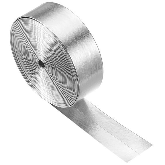 Uxcell Faux Leather Strips 1" Wide 197" Long Metallic Flat PU Leather Belt Strip Cord Soft Straps for Crafts Diy Sewing Traction Ropes, Silver