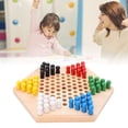 thumbnail image 4 of Juego de mesa de damas chinas de madera, juego de mesa de damas chinas coloridas, juego de mesa familiar de estrategia clásica para niños y adultos, 4 of 5
