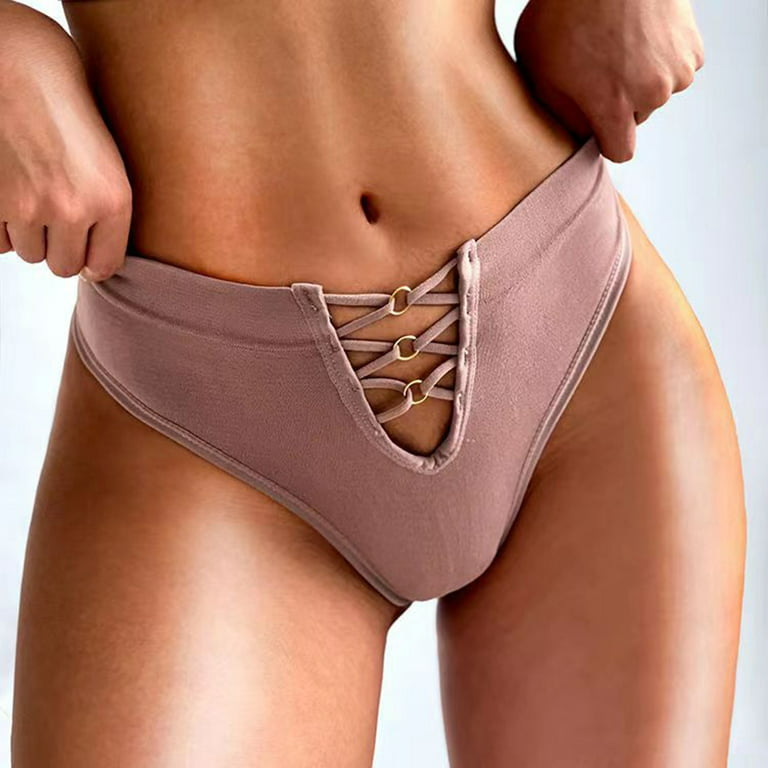 Aayomet Underwear for Women Ladies Briefs Net Panty Underwear Thong For  Woman Black Women In Thongs Panty Women Small,Rose Gold M 