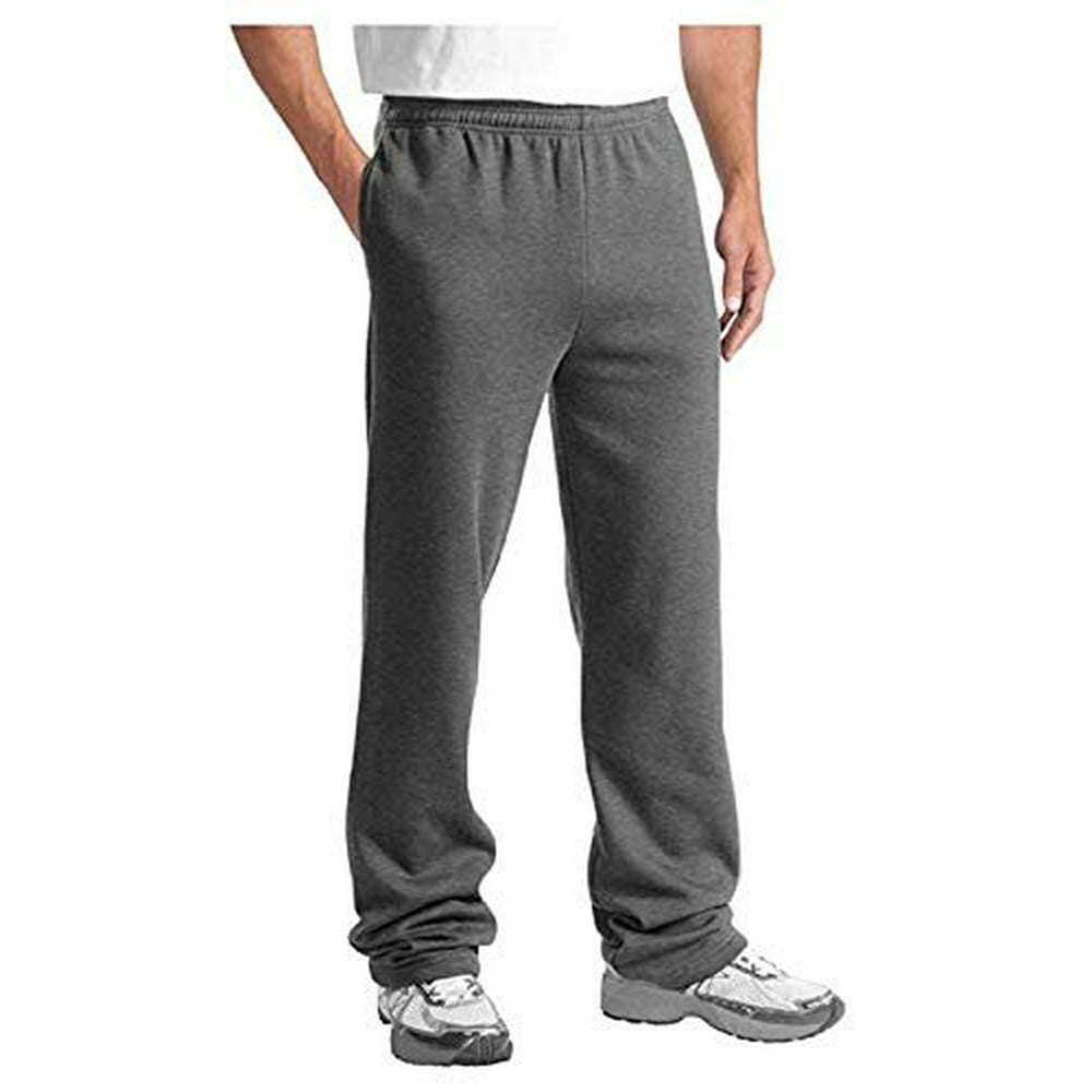 JMR - JMR Men's Fleece Sweat Pants, Elastic Waistband/Open Bottom