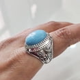 thumbnail image 4 of Turquoise Ring, Silver Jewelry, 925 Silver Ring, Father's Day, AAA Natural Turquoise, December Birthstone Ring, Heavy Mens Ring, Spiritual Healing Gemstone, Christmas, Tiny Mens Ring, 4 of 5