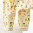thumbnail image 5 of masbird Toddler Kids Pajamas 2pcs Long Sleeves Pjs Sets Print PJs for Girls Boys Fall Winter Sleepwear 6-12 Months 12-24 Months 2t 3t 4t 5t 6t 7t 8t 9t Children(Gold,18-24 M), 5 of 6