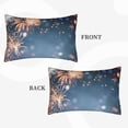 thumbnail image 3 of Binfone Gold And Blue Fireworks Standard Size Pillowcase, Long Staple Pure Cotton Envelope Closure Pillow Cover (Pillow core not included),14"x20", 3 of 7