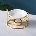 thumbnail image 1 of Essential Oil Melt Candle Tealight Holder Aroma Diffuser Gold Option7 Golden, 1 of 8
