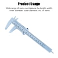 thumbnail image 2 of DIY 150mm Vernier Caliper Plastic Mini Multi Measure Ruler; Plastic Function Ruler Dial Gauge Dual Scale Accurate Measuring Tool Woodworking Model Blue, 2 of 9