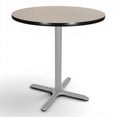thumbnail image 6 of Hampden Furnishings Bennet Collection Steel Frame Cafe Table, 36" Round Top, x Base, 36" Height, Grey Frame/Grey Nebula Top, 6 of 13