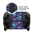thumbnail image 2 of Pofeuu Blue Flower Skull Print Luggage Suitcase Cover Protector Luggage Washable Covers Aesthetic for 18/24/28/32 inch Luggage（No luggage included）-Small, 2 of 7