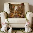 thumbnail image 6 of Uutvery Easter Themed Throw Pillow Cover 18x18 Inch, Polyester Decorative Cushion Case for Sofa Bedroom Car, Machine Washable Holiday Home Decor, 6 of 6