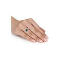 thumbnail image 4 of 4/5 Carat (Ctw) Lab-Created Emerald Ring in 10K Yellow Gold with Diamonds for Women, 4 of 6