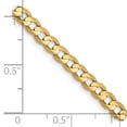 thumbnail image 3 of Diamond2Deal 14K Yellow Gold 3.8mm Open Concave Curb Chain Necklace for Men 20", 3 of 6