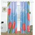 thumbnail image 2 of Coolnut Mother's Day Blackout Curtain for Bedroom, 2 Panels Thermal Insulated Blackout Drapes Long Darkening Curtains with Grommets for Living Room 55 x 72 Inch, 2 of 5