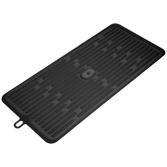 ETEREAUTY Black Silicone Pet Feeding Mat Non-Slip for Outdoor