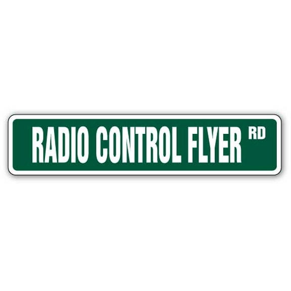 RADIO CONTROL FLYER Street Sign RC hobby plane helicopter cars | Indoor/Outdoor |  24" Wide